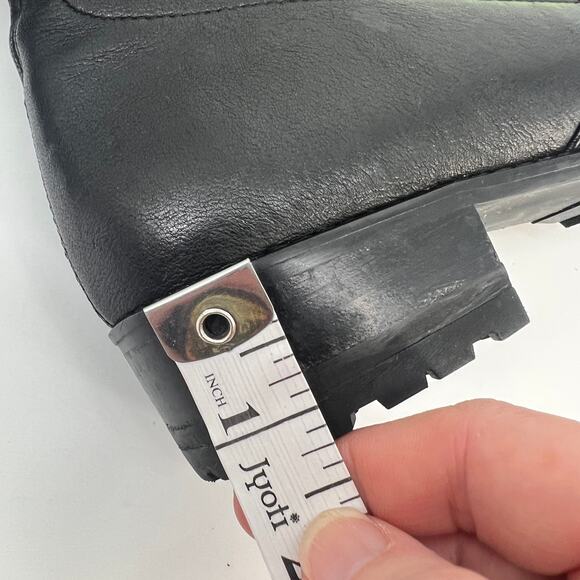 Stuart Weitzman Lowland Boots Women 7 Black Stretch Leather Over The Knee READ - Picture 11 of 11